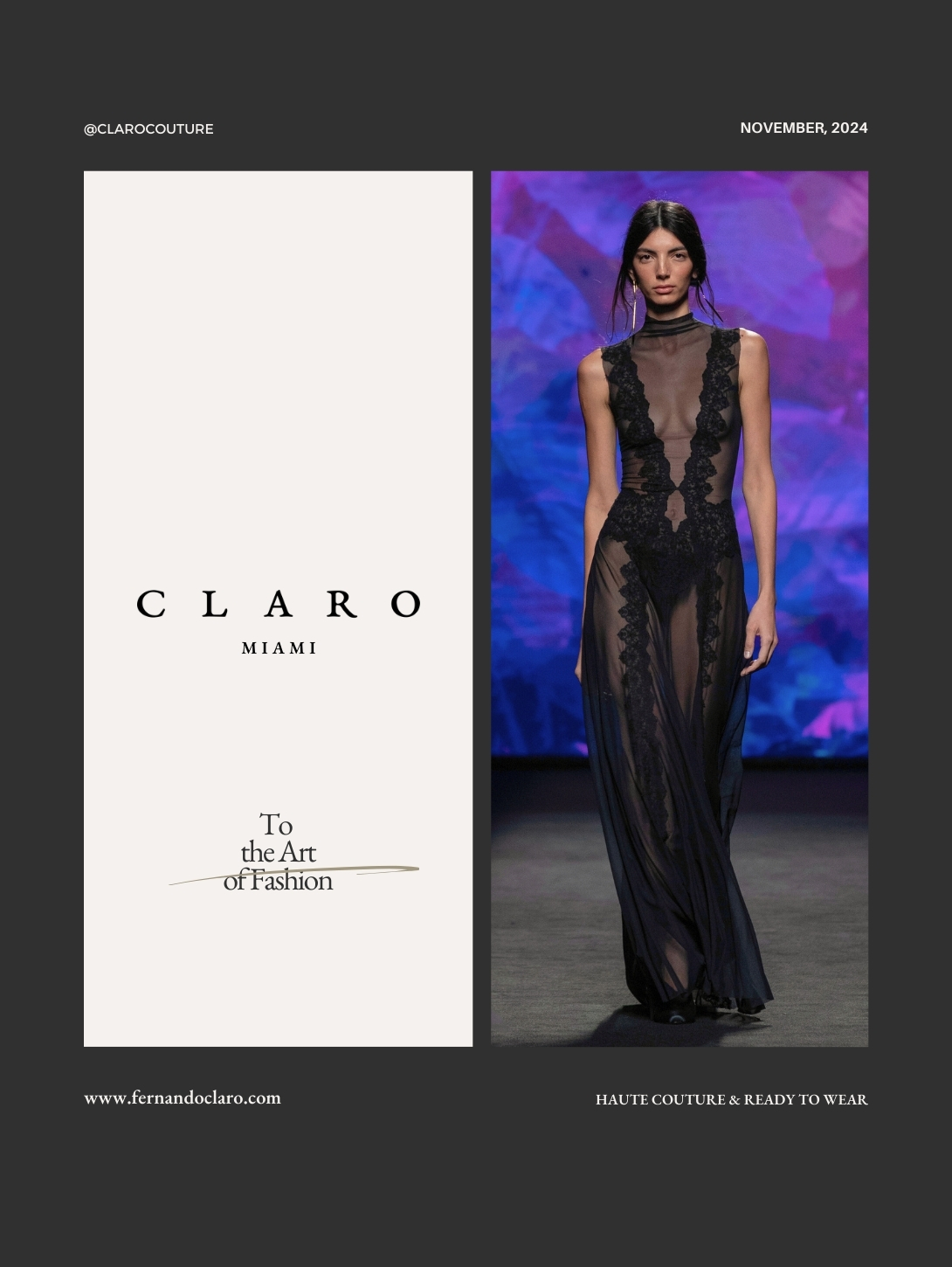 CLARO COUTURE MIAMI FASHION WEEK